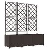 vidaXL Cache-pot de jardin 3 pcs Marron 120 x 40 x 143 cm Acier