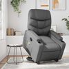 vidaXL Fauteuil inclinable de massage gris similicuir