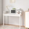 vidaXL Bureau Blanc 110x50x93 cm Bois massif de pin