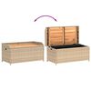 vidaXL Banc de rangement mélange beige résine tressée et bois d'acacia