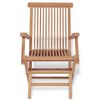 vidaXL Ensemble &agrave; manger de jardin 5 pcs Bois de teck massif