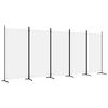vidaXL Cloison de s&eacute;paration 5 panneaux Blanc 433x180 cm Tissu