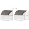 vidaXL Cage &agrave; poules 4 pcs Argent&eacute; 800 x 200 x 198,5 cm
