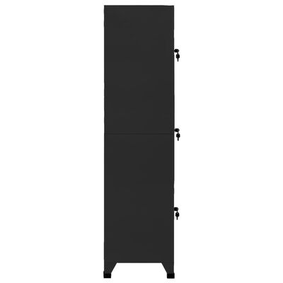 vidaXL Armoire à casiers Noir 38x45x180 cm Acier