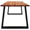 vidaXL Table &agrave; manger 200x90x75 cm bois d'acacia solide &agrave; bord vif