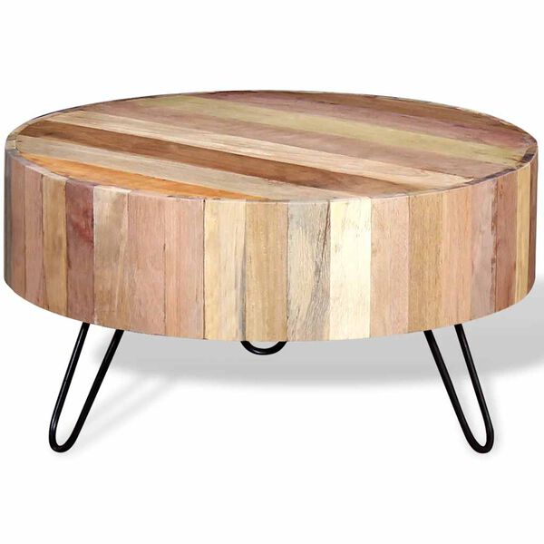 vidaXL Table basse Bois de r&eacute;cup&eacute;ration massif