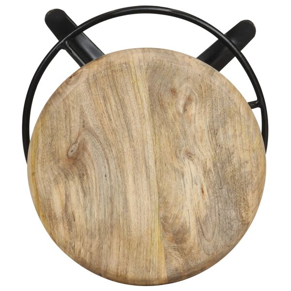 vidaXL Tabourets de bar lot de 2 76 cm bois de manguier massif