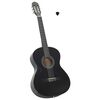 vidaXL Guitare classique pour débutants Noir 4/4 39" Tilleul