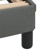 vidaXL Cadre de lit sans matelas Hvar gris fonc&eacute; 152x203 cm tissu