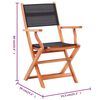 vidaXL Chaises pliables de jardin lot de 8 noir eucalyptus textilène