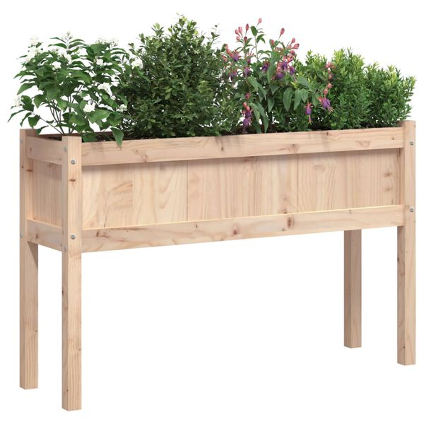 vidaXL Jardini&egrave;res 2 pcs avec pieds bois de pin massif