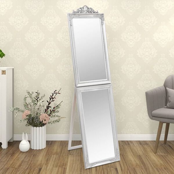 vidaXL Miroir sur pied Argent&eacute; 45x180 cm