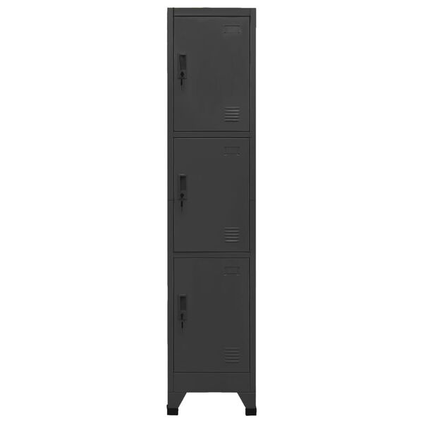 vidaXL Armoire &agrave; casiers Anthracite 38x45x180 cm Acier