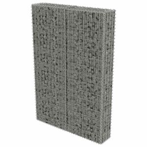 vidaXL Mur &agrave; gabion avec couvercles Acier galvanis&eacute; 100x20x150 cm