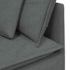 vidaXL Canap&eacute; modulaire et repose-pieds et coussins tissu gris fonc&eacute;