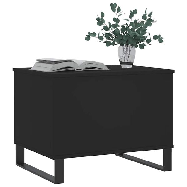 vidaXL Table basse Noir 60x44,5x45 cm Bois d'ing&eacute;nierie