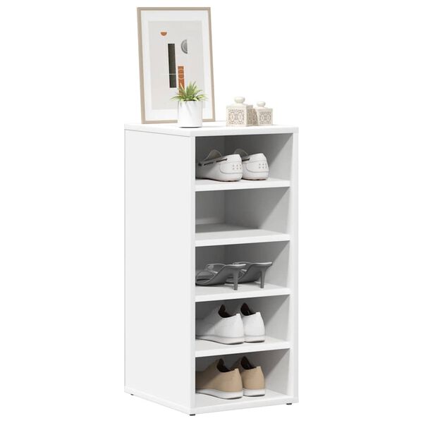 vidaXL Armoires &agrave; chaussures 2pcs Blanc 31,5x35x70cm Bois d'ing&eacute;nierie