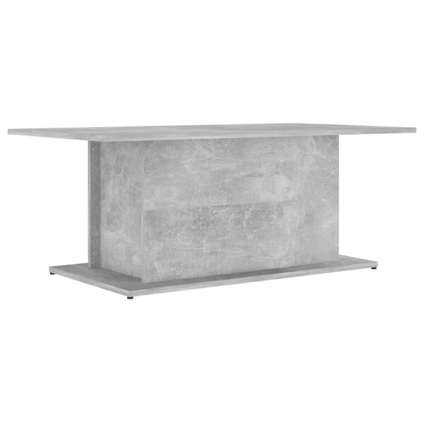 vidaXL Table basse gris b&eacute;ton 102x55,5x40 cm bois d'ing&eacute;nierie