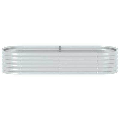 vidaXL Lit surélevé de jardin 240x80x44 cm Acier galvanisé Argenté