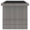 vidaXL Salon de jardin 7 pcs avec coussins Résine tressée Gris