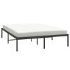 vidaXL Cadre de lit m&eacute;tal sans matelas noir 150x200 cm