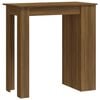 vidaXL Table de bar et rangement ch&ecirc;ne marron bois d'ing&eacute;nierie