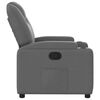 vidaXL Fauteuil inclinable en tissu gris fonc&eacute;