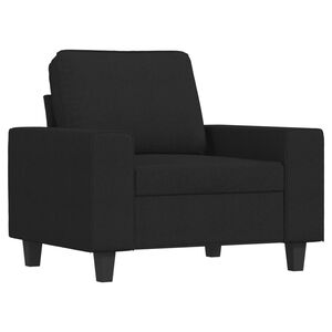 vidaXL Fauteuil Noir 60 cm Tissu