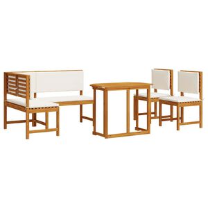 vidaXL Ensemble de banc de jardin 4 pcs Marron Bois d'Acacia Massif