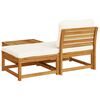 vidaXL Salon de jardin 3 pcs avec coussins bois massif d'acacia