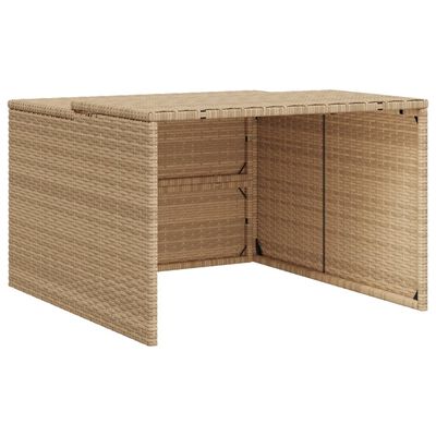 vidaXL Garage pour robot tondeuse beige 86x90x52/57 cm résine tressée