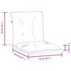 vidaXL Coussins de chaise &agrave; dossier bas lot de 4 anthracite m&eacute;lang&eacute;
