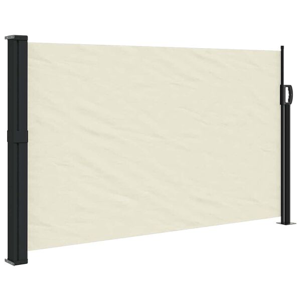 vidaXL Auvent latéral rétractable crème 117x300 cm