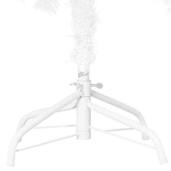vidaXL Arbre de No&euml;l artificiel pr&eacute;-&eacute;clair&eacute; et boules blanc 210 cm PVC