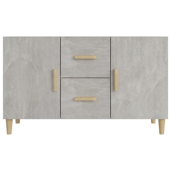 vidaXL Buffet gris b&eacute;ton 100x36x60 cm bois d'ing&eacute;nierie