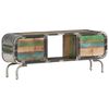 vidaXL Meuble TV Multicolore 110x30x42 cm Bois de r&eacute;cup&eacute;ration solide
