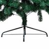 vidaXL Demi-arbre de No&euml;l artificiel pr&eacute;-&eacute;clair&eacute; et boules vert 120 cm