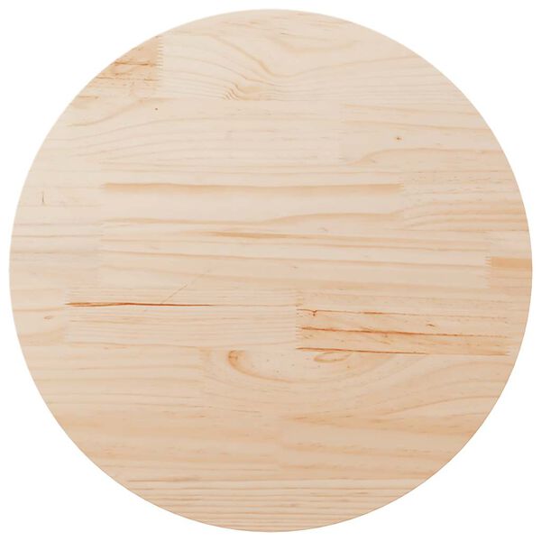 vidaXL Dessus de table &Oslash;90x2,5 cm Bois de pin massif