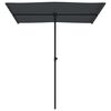 vidaXL Parasol de jardin avec m&acirc;t en aluminium 180x110 cm Noir