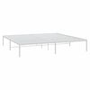 vidaXL Cadre de lit m&eacute;tal sans matelas blanc 193x203 cm
