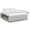 vidaXL Cadre de lit sans matelas gris clair king velours