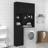 vidaXL Armoire de salle de bain Noir 32x25,5x190 cm Bois d'ing&eacute;nierie