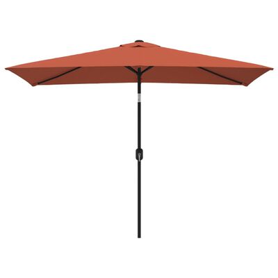 vidaXL Parasol d'extérieur avec mât en métal 300x200 cm terre cuite