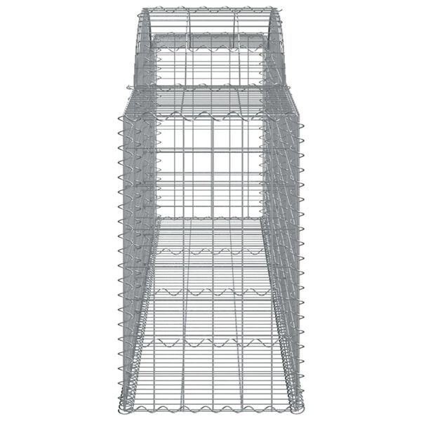 vidaXL Panier de gabions arqu&eacute; 300x50x80/100 cm Fer galvanis&eacute;