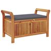 vidaXL Banc de rangement de jardin avec coussin 91 cm Bois d'acacia