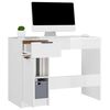 vidaXL Bureau Blanc brillant 100x50x75 cm Bois d'ingénierie
