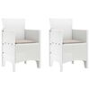 vidaXL Chaise de jardin 2 pcs Blanc 53 x 49 x 85 cm PP