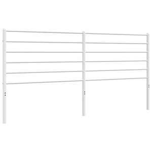 vidaXL Tête de lit métal blanc 180 cm
