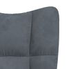 vidaXL Chaise de relaxation Gris foncé Velours
