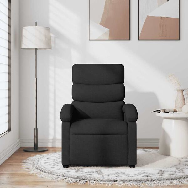 vidaXL Fauteuil inclinable Noir Tissu